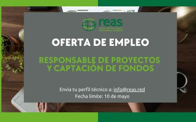Oferta de trabajo REAS RdR responsable de proyectos europeos y captación de fondos