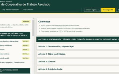 Modelos de estatutos cooperativos interactivos para Canarias