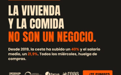 Inquilinas, Justicia Alimentaria, FACUA y REAS convocan una huelga de consumo todos los miércoles hasta el 11N